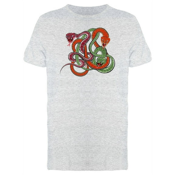 Colorful Snakes Reptiles T-Shirt Men -Image by Shutterstock, Male Large