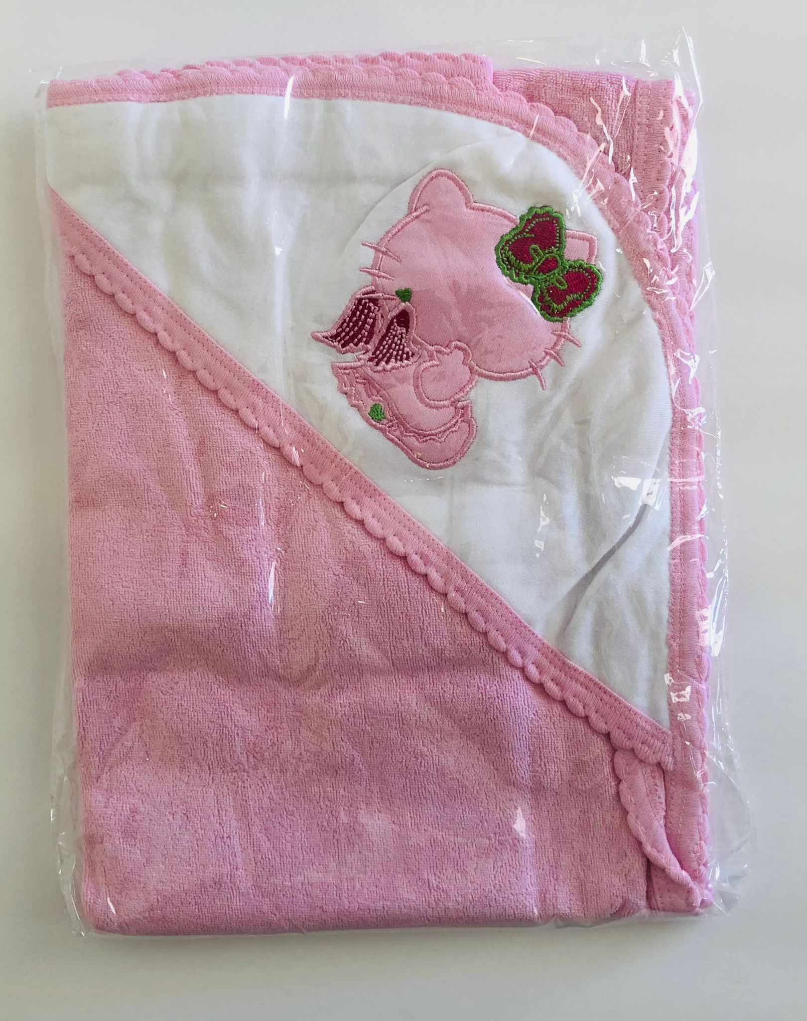 Pekks Hooded Baby Cotton Towel for Newborns Infants & Toddlers Pink