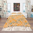 thumbnail image 2 of Designart 'Ornamental Floral Pattern with Flowers' Bohemian & Eclectic Duvet Cover Set, 2 of 4