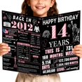 thumbnail image 1 of Tarjeta de cumpleaños Jumbo VivaGem del 14° aniversario, retro, decoración para niñas, 2012, 1 of 7