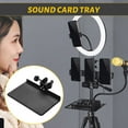 thumbnail image 2 of Universal Microphone Stand Clamp-on Tray Metal Material with Mounting Clamp,1 * tray 1 set of mounting accessories,black, 2 of 10