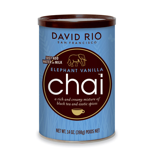 David Rio Elephant Vanilla Chai, Powdered Tea, 14 oz