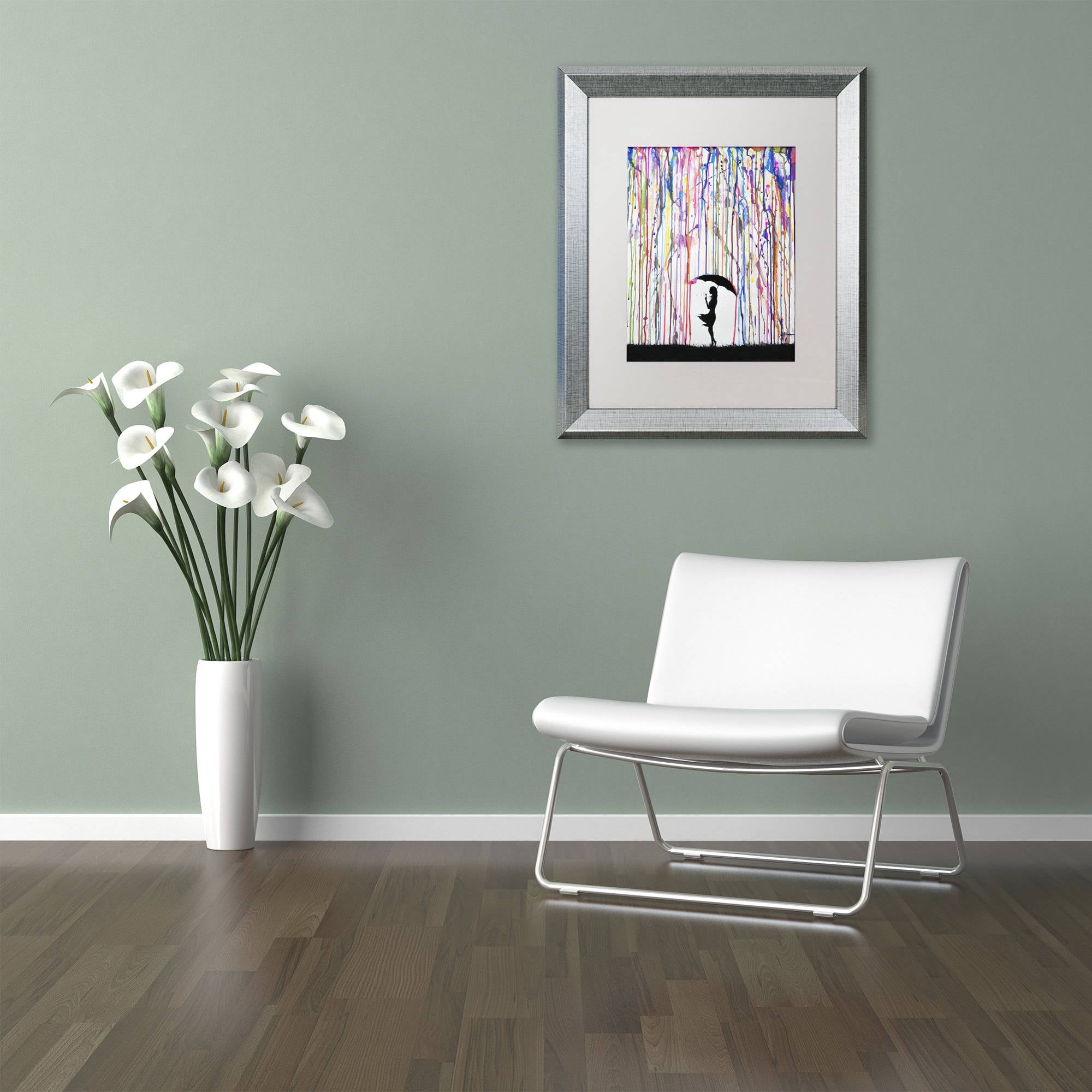 Trademark Fine Art 'Persephone' Canvas Art by Marc Allante, White Matte, Silver Frame