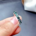 thumbnail image 4 of Women Fashion Ring Copper Ring With Simulated Peacock Blue Topaz Diamond Studded Green Diamond Accent For Daily Wear, 4 of 4