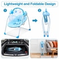 thumbnail image 6 of KFeng Baby Swing for Infants, Portable Electric Motorized Infant Swing with Toy Bluetooth Music Remote 3-Speed Electric Swing, Blue, 6 of 11
