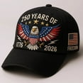 thumbnail image 4 of United States 250th Anniversary Hat, U.S. Retro Washed Cap，Adjustable U.S. 250th Anniversary Tribute Hat，Unisex Baseball Caps Patriotic Cap Multi-Use, 4 of 6