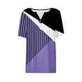 thumbnail image 4 of Aoochasliy Clothess Womens Tops Long Sleeve Shirts Spring Fall Casual Colorblock Round-Neck Stitching Contrast Color T-shirt Blouse, 4 of 5