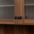 thumbnail image 3 of Noble House Junton 70.9" Farmhouse Pantry Cabinet with Doors, Pull-Out Multi-Tier Shelves, Wooden Storage Shelf, Walnut, 3 of 12