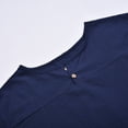thumbnail image 3 of Bjutir Men Casual T-Shirts Summer Solid Color Short Sleeve Stand Collar T Shirts Casual Fashion Breathable Tops Dailywear Regular Fit Tees Navy M, 3 of 7