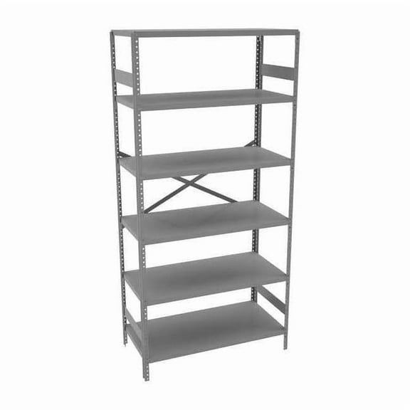 Metal Shelving Unit, 18"D x 36"W x 75"H, 6 Shelves, Carbon Steel ESP-6-1836