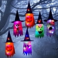 thumbnail image 3 of Decoración colgante de Halloween, sombreros LED de bruja fantasma iluminada colgante de Halloween, luz colgante de Halloween diseñada a medida, 3 of 8
