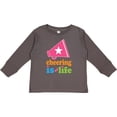 thumbnail image 3 of Inktastic Cheerleader Megaphone Cheerleading Team Girls Long Sleeve Toddler T-Shirt, 3 of 5