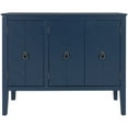 thumbnail image 4 of Ouyessir Solid Wood Buffet Sideboard Entry Console Table, Antique Storage Cabinet with Doors and Adjustable Shelf, for Living Room, Dining Room, Kitchen, 37" L x 15.7 W x 31.5 H, Navy Blue, 4 of 10