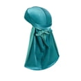 thumbnail image 1 of Velour Headwraps Assorted Colors Long Tail Wrap Bright Pirate Hat Windproof Single Layer Attractive Elasticity Comfortable Hair Bonnet Green, 1 of 4