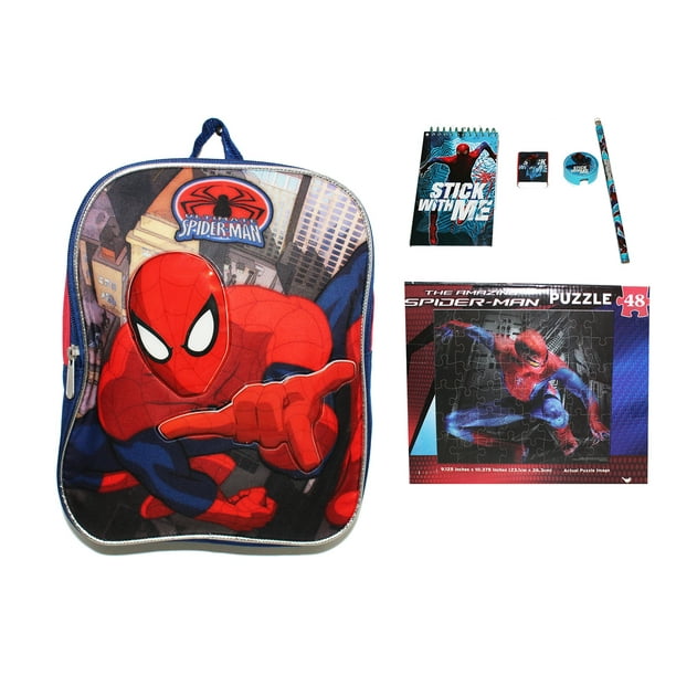 Toepassen Slepen Belachelijk Boys Marvel Spider Man 10" Backpack + Spiderman Puzzle+ Accessories - Free  Shipping USPS First Class - Walmart.com