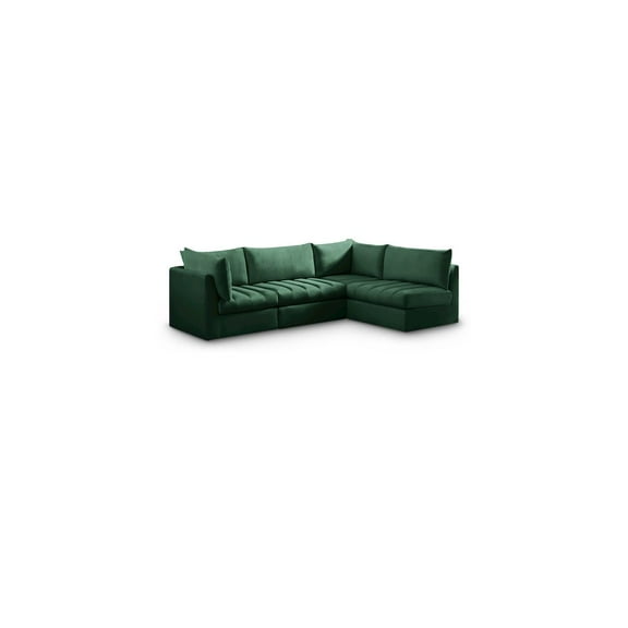 Meridian Furniture Jacob Green Velvet Modular Sectional
