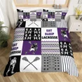 thumbnail image 3 of 2024 Lacrosse Duvet Cover Sports Theme Bedding Set Single For Boys Gilrs Polyester Lacrosse Player Games Comforter Cover Set, 3 of 7
