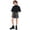 06 Blue, variant on Girls Denim Shorts Ripped Elastic Waist Straight Leg Short Pants with Pockets Black Size 5-6 Years