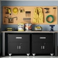 CHSHIN Black Metal Garage Tool Chest with Wheels for