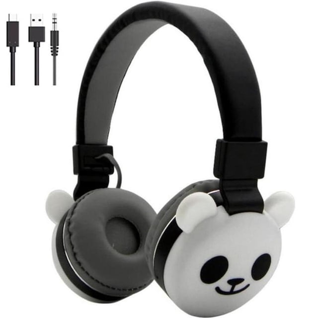 Auriculares 3D Diseño de Panda PandoFun Negro Jack 3.5mm Cable 1.2m 108±3dB 20Hz a 20000Hz HotShot MXOFU-001