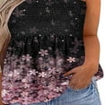 thumbnail image 4 of Women‘s Strapless Tank Tops Sleeveless Pleated Gradient Color Ladies Summer Boho Print Loose Fit Pullover, 4 of 6