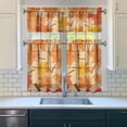 thumbnail image 3 of Harvest Season Kitchen Curtains Set with Valance Pumpkin Sunflower Pattern Autumn Aesthetic Panels, 3 of 6