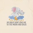 thumbnail image 4 of Inktastic My Great Aunt Loves Me to the Moon and Back Elephants Boys or Girls Baby T-Shirt, 4 of 5
