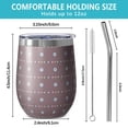 thumbnail image 5 of Modern 12oz Stainless Steel Insulated Wine Tumbler with Lid and Straw – Double Wall Vacuum Mug for Hot & Cold Drinks, 304 Steel Interior, Sweat-Free Design, 5 of 5