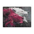 thumbnail image 2 of BZSMCE Vintage Area Rugs White and Crimson Lions Creative Area For Home, 2 of 7