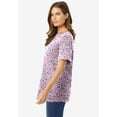 thumbnail image 3 of Woman Within Plus Size Perfect Printed Short-Sleeve Crewneck Tee, 3 of 5