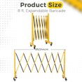 thumbnail image 2 of Ataucjin Metal Expandable Barricade Gate Outdoor, Folding Safety Barrier Gate, Portable Traffic Barricade Fence, 2 of 9