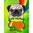 thumbnail image 1 of Fawn Pug St. Patricks Day Drapeau Jardin Taille, 1 of 1