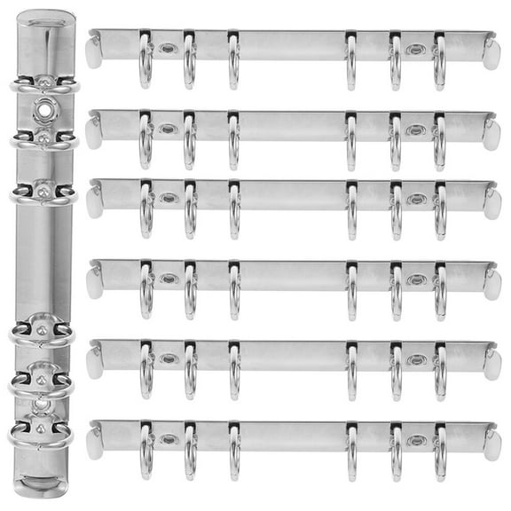 7 Pcs Binder Stationery Supplies Rings Spines Comb Books Clips Section Mechanisms