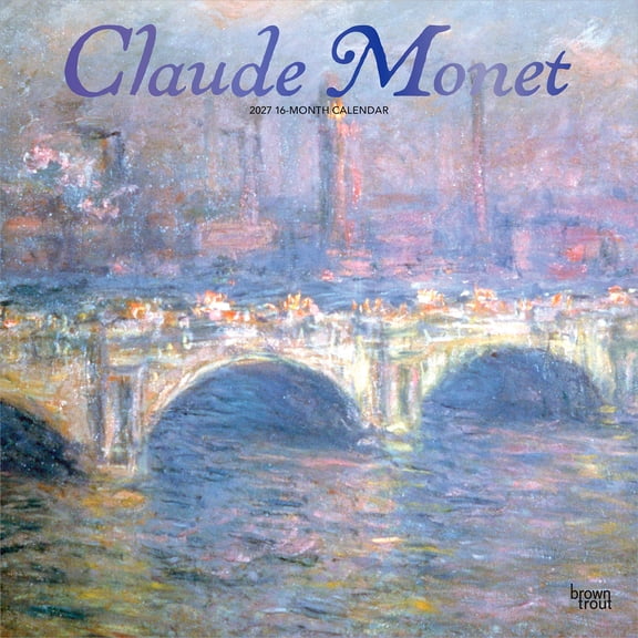 Claude Monet | 2027 12x24" (Hanging) Wall Calendar | Plastic-Free | BrownTrout