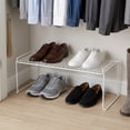thumbnail image 6 of Whitmor 1-Tier Wire Grid Stacking Shelf Large White Metal Space-Saving Shoe Rack 6-Pair Capacity, 6 of 6