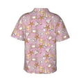 thumbnail image 4 of Xecao Seafood print Hawaiian shirt - a stylish short-sleeve button-down for men, perfect for casual beach and tropical outings., 4 of 9