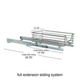 thumbnail image 3 of Household Essentials Glidez Multipurpose Chrome-Plated Steel Pull-Out/Slide-Out Storage Organizer for Under Cabinet Use - 1-Tier Design - Fits Standard Size Cabinet or Shelf, Chrome, 3 of 10