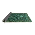 thumbnail image 2 of Ahgly Company Indoor Square Persian Turquoise Blue Traditional Area Rugs, 6' Square, 2 of 4