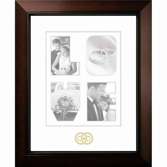 Campus Images SSFFWG01 Forever Love Snapshot Photo Frame with White Mats & Gold Foil