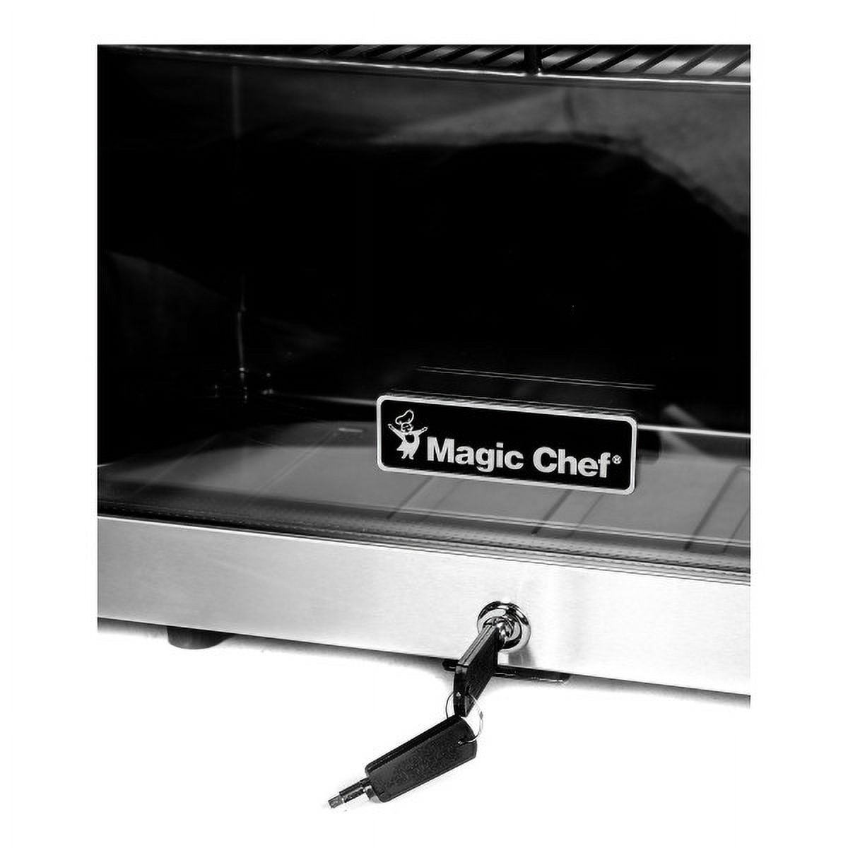 Magic Chef 3.1 Cu. Ft. Commercial Countertop Merchandiser Black and stainless steel 83 can Beverage Cooler 18.9 in