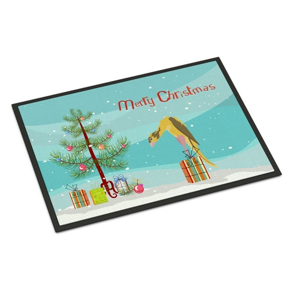 Carolines Treasures CK4480JMAT Jibso Canary Merry Christmas Door Mat Indoor Rug or Outdoor Welcome Mat 24x36 Doormat