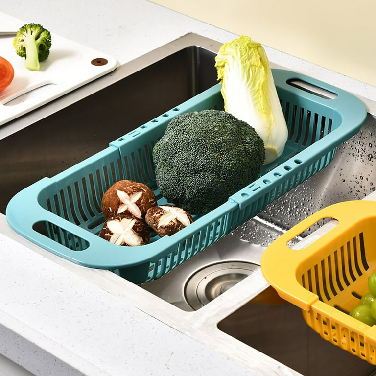 1pc Kitchen Sink Drain Basket, Multifunctional Drainage Rack With  Detachable Draining Board, Vegetable & Fruit Drainer Shelf