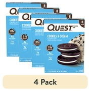 (4 pack) Quest Protein Bar, Cookies & Cream, High Protein, Gluten Free, 8 Count