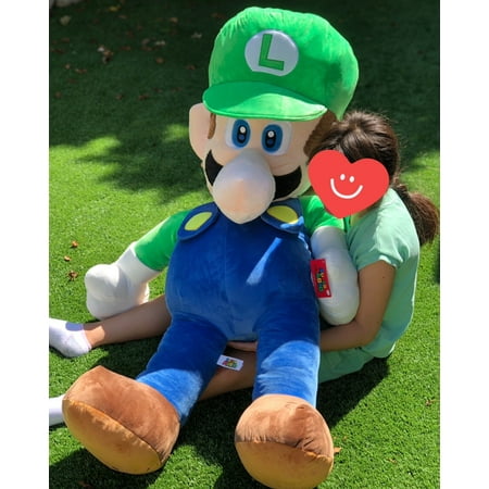 4FT Good stuff Nintendo Super Mario Brothers- Luigi Green Cap Jumbo Plush