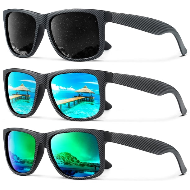 Lentes de sol KALIYADI polarizados con protección UV400, paquete de 3