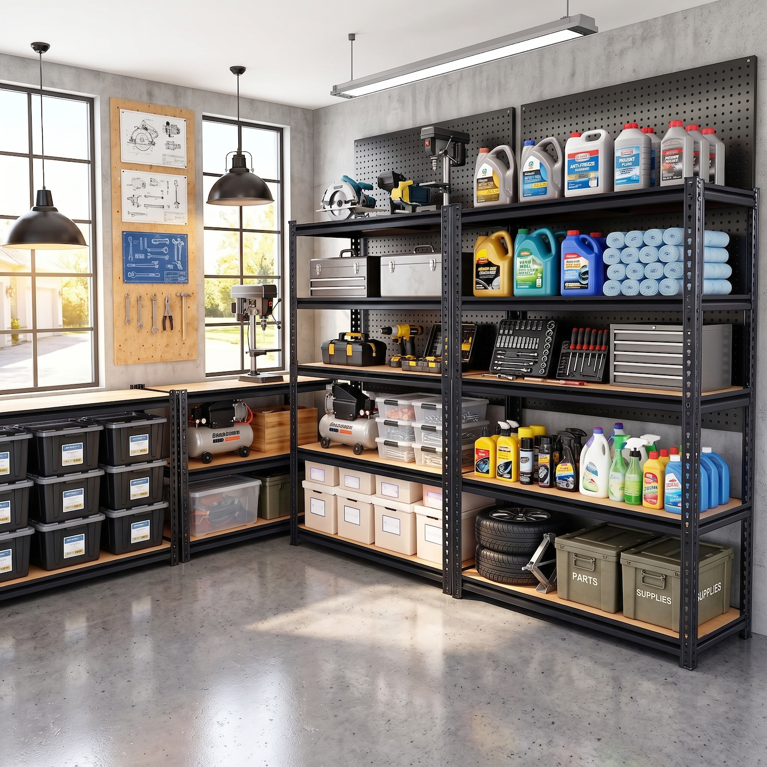 uberlyfe 5-Tier Heavy-Duty Metal Garage Shelves, 2400 Lbs photo 7
