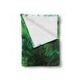 thumbnail image 2 of Jungle Soft Flannel Fleece Blanket, Deck Timber Jetty Exotic Getaway Wilderness Footpath Tropic Plants Rainforest, Cozy Plush for Indoor and Outdoor Use, 70" x 90", Pale Brown Green, by Ambesonne, 2 of 5