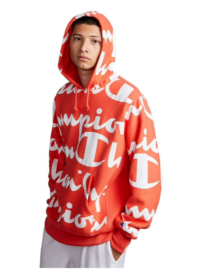 ★OY★ALL OVER LOGO HOODIE - LIGHT MELANGE★正規品/直送料込 Men's Champion Reverse Weave Hoodie, All Over Logo C Spaced