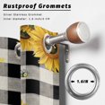thumbnail image 5 of Outdoor Curtains for Patio Waterproof Bee Sunflowers Indoor/Outdoor Curtain Tiebacks Black Buffalo Plaid You Are My Sunshine Privacy Sun Block Grommet Drapes for Pergolas Gazebo 2 Panel 54x108 Inch, 5 of 9
