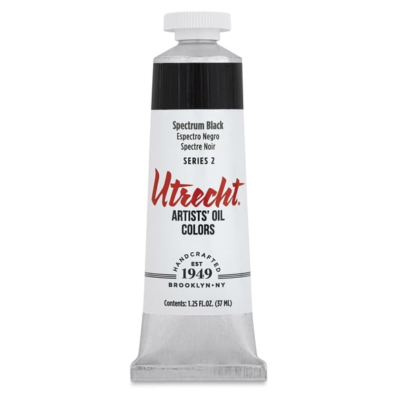 Utrecht Artists' Oil Paint - Spectrum Black, 37 ml tube